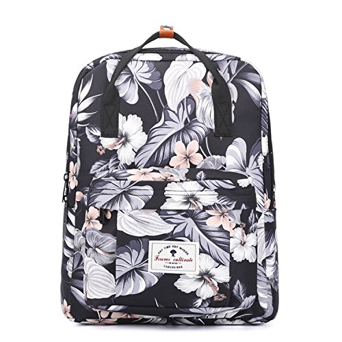 Travel backpack,original floral leaf lightweight fashio…