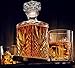 Paksh Novelty Italian-Crafted Glass Whiskey Decanter, 33.75 oz - Airtight Stopper