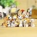 Kimkoala Chi Cat Toys, 9 Pcs Japanese Cute Chi's Sweet Home Cats Dolls Animal Figures Collection Toy Set for Miniature Garden Decoration(Yellow)
