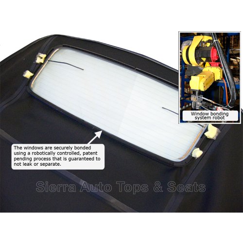 Sierra Auto Tops Convertible Soft Top Replacement, compatible with Audi A4 2003-2009, w/Heated Glass Window, Stayfast Canvas, Black