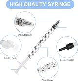 OFFCUP 1ml Plastic Syringes with Blunt Needles 10pcs Reusable view 3