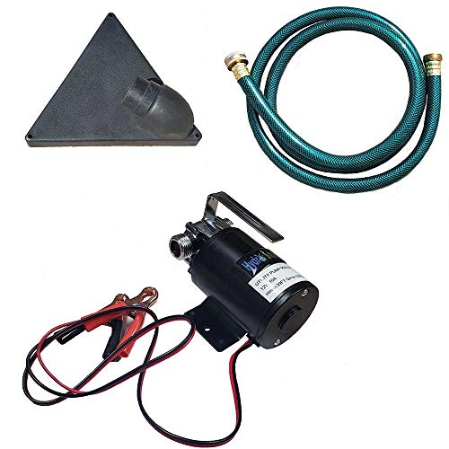 Utility Pump, Hydro Smart 12V DC 330GPH Portable Electric Pump With Suction Hose Kit