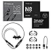 TREBLAB N8 - Sports Bluetooth Headphones. Lightweight In-Ear Wireless Earbuds, Magnetic Secure-Fit Waterproof Sweatproof For Gym Yoga Running Workout Noise Cancelling Neckband Headset w/Mic 2018 Model