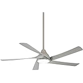 MINKA-AIRE F765L-BN/SL Transonic 56 Inch Indoor LED Ceiling Fan with Brushed Nickel Finish and Silver Blades