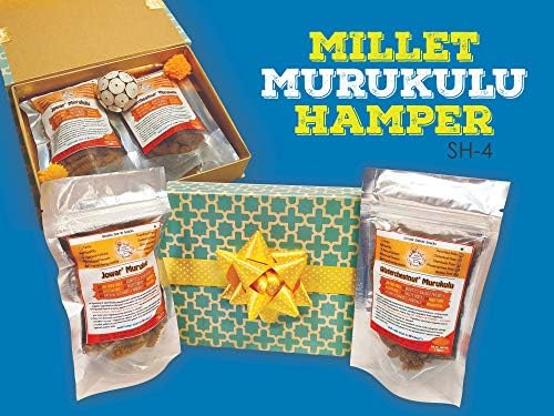Golokadhaam Garden Greens (Andhra Pradesh) Murukulu Hamper - Jowar & Waterchestnut Murukulu, Gluten Free, Air Fried Snack, Diabetic Friendly, Healthy Indian Food and Snacks - 310 grams