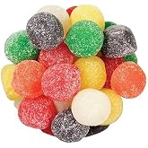 Giant Gum Drops Candy, Assorted Fruit, Licorice, Jumbo Gumdrops Bulk, 1 lb | Cherry, Lemon, Licorice, Lime, Orange Flavors, Big Jumbo Candy, Party Favors, Halloween, Movie Night