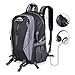 Hiking Backpack 30L Waterproof，Travel-Hiking Backpacks for Men and Women with Headphone Interface,Travel Daypacks for Traveling Camping Climbing Cycling (black)