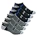 Puma Men's Low Cut All Sport No Show Socks 6-Pair (Shoe Size 12-16, Black/Grey)