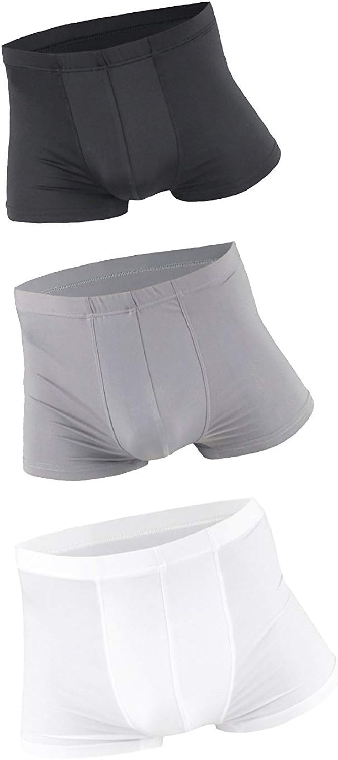 Men's Basic Low Rise Ice Silk Shorts Trunks Under Warming Clothing