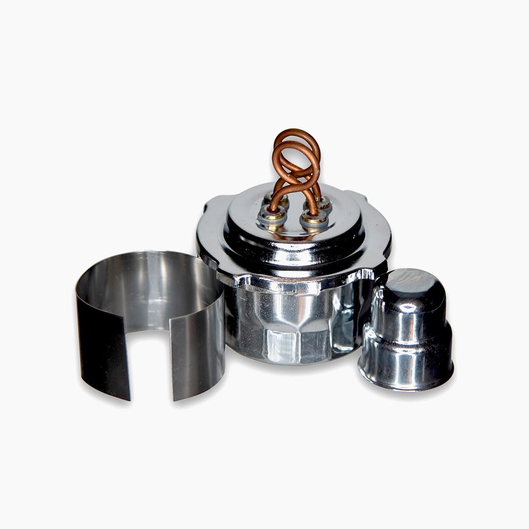 GSC International 42002 Premium 42002 Dual Wick Alcohol Burner, 100 mL Capacity, Durable Metal Build in Silver/Bronze – Reliable Lab & Home Use Heating Tool