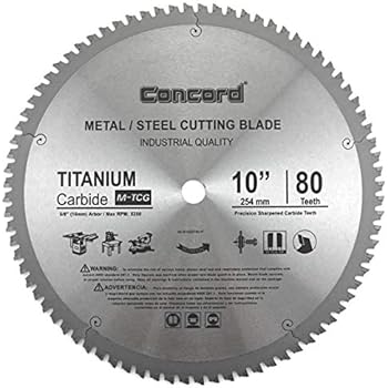 Concord Blades MCB1000T080HP 10-Inch 80 Teeth TCT Ferrous Metal Cutting Blade
