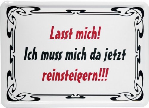 Tin Sign 15 x 21 cm with German Text [Cannot Guarantee Text will be in English]MJ 104 Retro-Style Advertisement Board