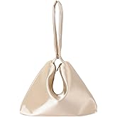 MakeMeChic Women's Satin Evening Bags Clutch Purse Wedding Dumpling Handbag