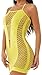 ADOREJOY Womens Lingerie Seamless Mesh Chemise Babydoll Bodysuit(XL,Yellow)