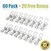 80pack Clothespins Tiny Metal Stainless Steel Clothespin, Multipurpose Peg Clothes pin 2.2