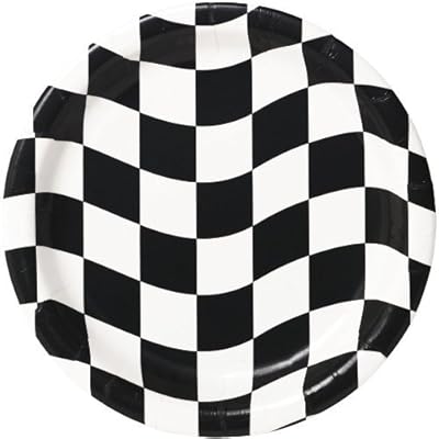 Race Day Racing Birthday Party Supply Pack with Plates, Cups, Napkins, Tablecover, Flags, a GIANT Race Banner, and an EXCLUSIVE Race Pin!