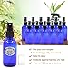 Pack of 12, 2 oz Cobalt Blue Glass Spray Bottles with Black Fine Mist Sprayers by Mavogel,Including 2 Extra Black Fine Mist Sprayers, 2 Stainless Steel Mini Funnel, 2 Transfer Pipettes, 12 Labels