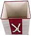 Clever Creations Nautical Mariner's Knot Collapsible Storage Organizer, Folding Cube for Bedroom & Living Room, Perfect Size for Books, Clothes, Electronics, & Gadgets, Sailor Theme, Red & White