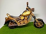 Thai Handmade Wooden Vintage motorbike, motorcycle model for home decoration Home Decor and Collectible