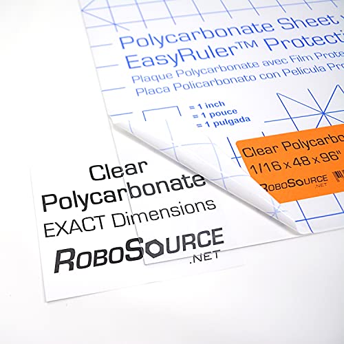 Polycarbonate Clear Plastic Sheet 12 X 18 X 0 0625 1 16 Exact Shatter Resistant Easier To Cut Bend Mold Than Plexiglass Vex Robot Hobby Diy Industrial Craft Plexiglas Glass Replacement Pricepulse