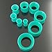 Piercing Area 1Pair Ultra Thin Silicone Flexible Ear Tunnels Plugs Expander EarSkin Turquoise