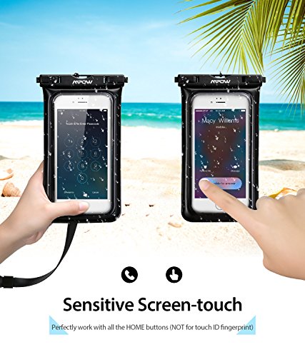Mpow [ upgraded ] Floating Waterproof Case, IPX8 Waterproof Phone Case Underwater New Type TPU Dry Bag for iPhone 8/8plus/7/7plus/6s/6/6s plus Samsung galaxy s8/s7 Google Pixel HTC10 (2-Pack) - Thumbnail 3