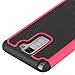 LG Stylo 2 Case, LK [Shock Absorption] Drop Protection Hybrid Dual Layer Armor Defender Protective Case Cover for LG Stylo 2 (Hot Pink)