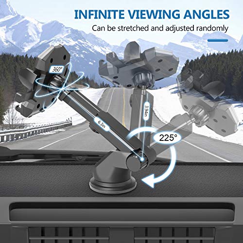 Manords Car Phone Mount Holder for Dashboard Windshield Compatible with