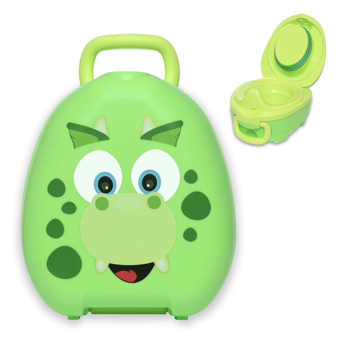 My Carry Potty - Travel Potty, Award-Winning Portable Toddler Toilet Seat for Kids to Take Everywhere (Dino)