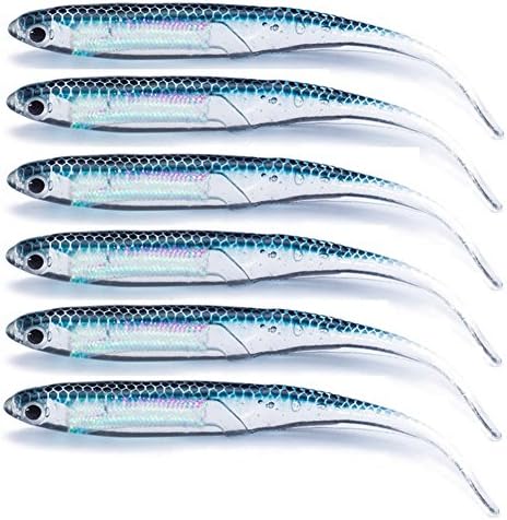 dragonaur 6Pcs/Set 10cm Multicolor Soft Fishing Lure Bait Tackle Tools