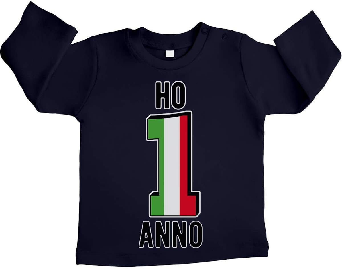 Shirtgeil Ho 1 Anno Regalo per Primo Compleanno Maglietta Neonato Manica  Lunga lencicol Bambino 0-24 Prima infanzia