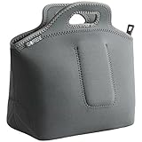 Neoprene Lunch Bag Insulated Lunch Tote For Women and Men With Utensil Pocket | Larger Size With Pleated Bottom & Zippered Top To Hold Salad Containers, Water Bottles & More | By GOPRENE