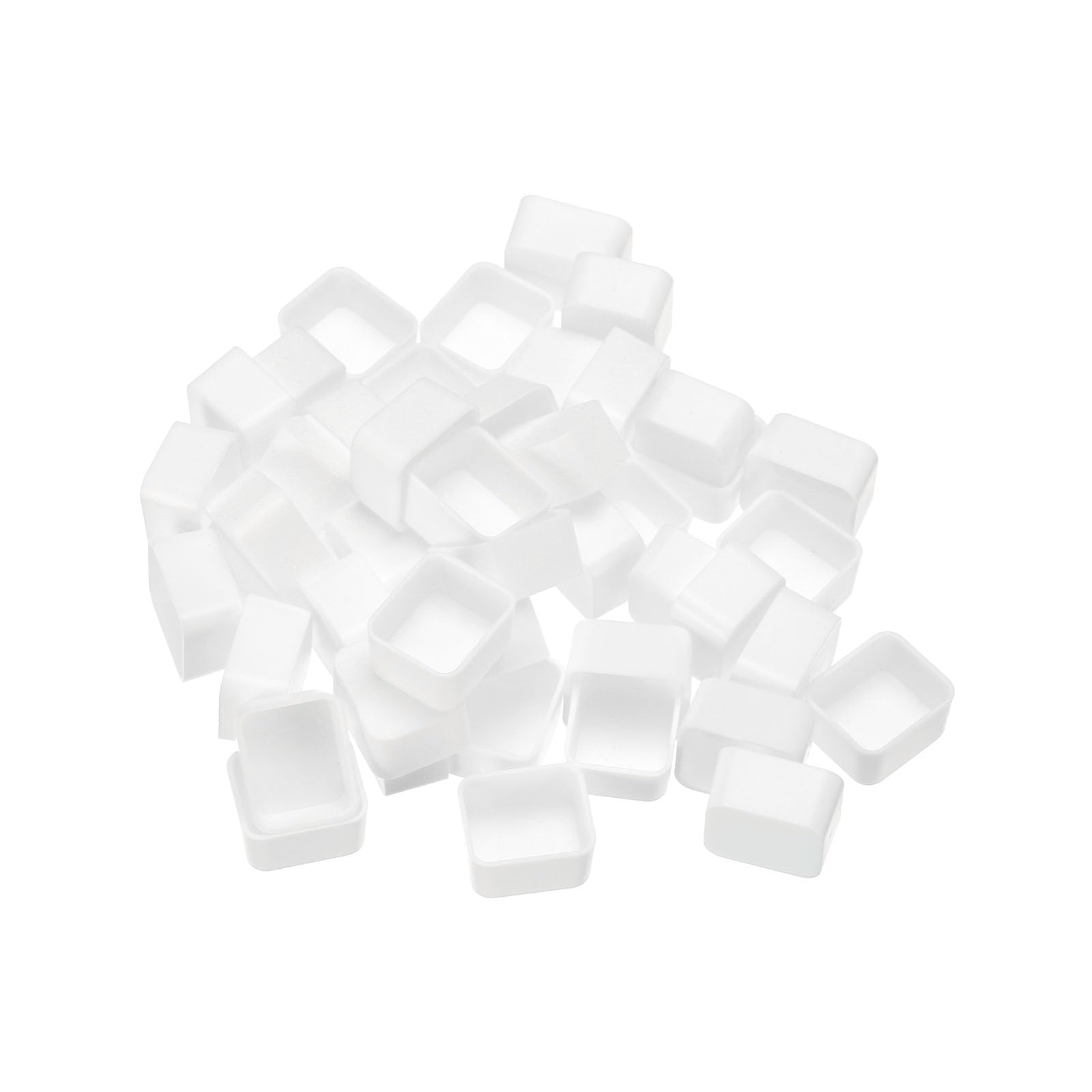 PATIKIL 2ml Watercolor Pans, 48 Pack Empty Half Pans Plastic Watercolor Tins for Watercolor Oils Acrylic Painting Travel Tin Case Palette Style 2, White