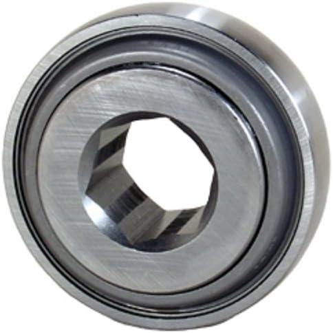 Peer Bearing GW208PPB22 Agriculture Bearing, Hex Bore, Two Triple Lip Seals, 1.25" ID, 3.1496" Spherical OD, 0.8270" Inner Ring Width, 1.4380" Outer Ring Width
