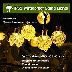 UPOOM Solar String Lights Outdoor 24FT 50LED