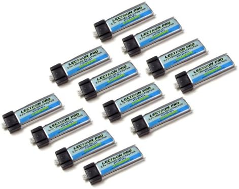 Lectron Pro 6 Pack 3.7V 180mAh 45C with Micro Connector for Blade Helicopters & Umx Planes Lipo Battery
