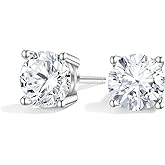 Anbamahong Moissanite Earrings Lab Created Diamond 925 Sterling Silver Stud for Men Women Jewelry Gifts