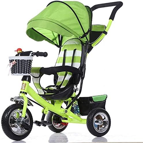 三輪車ベビーカー自転車子供用おもちゃ車チタンホイール フォームホイール自転車3ホイール 緑折りたたみ