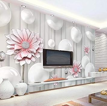 Aj Wallpaper 3d Blumen In Weissen Blaschen Wg1468 Tapeten Drucken Abziehbild Deko Innen Wandgemalde Selbstklebend Tapete De Kristen Gewebt Papier Notwendigkeit Leim 205 X114 520x290cm Bxh Amazon De Kuche Haushalt