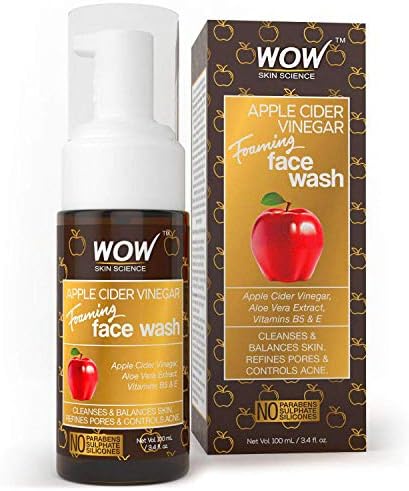 wow skin science wow apple cider vinegar foaming face wash cleanser