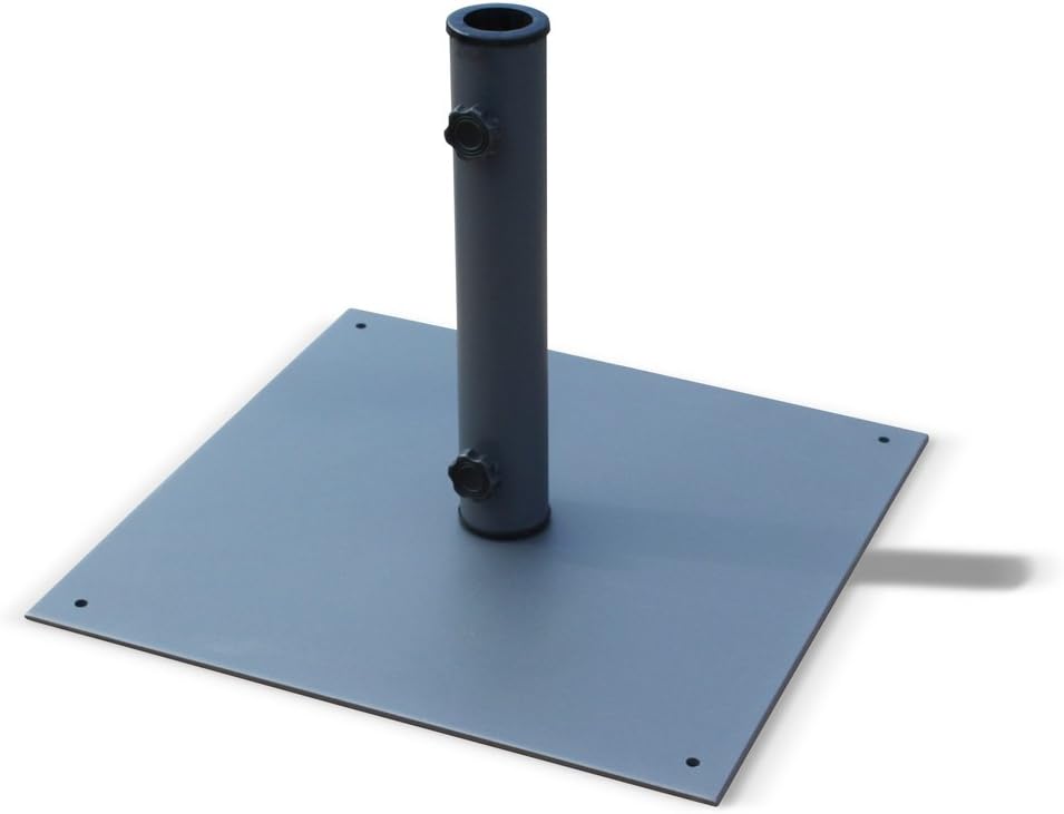 JatiUmbra 13kg Small Garden Parasol Base - 38mm / 48mm Pole Adapters | Metal (Graphite Grey Powder-Coated Steel)