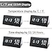 Digital Alarm Clock, 3 Alarm Settings, with Wooden Electronic LED Time Display, Dual Temperature & Humidity Detect, Ideal for Bedroom, Bedside Kids, Batteries not Needed