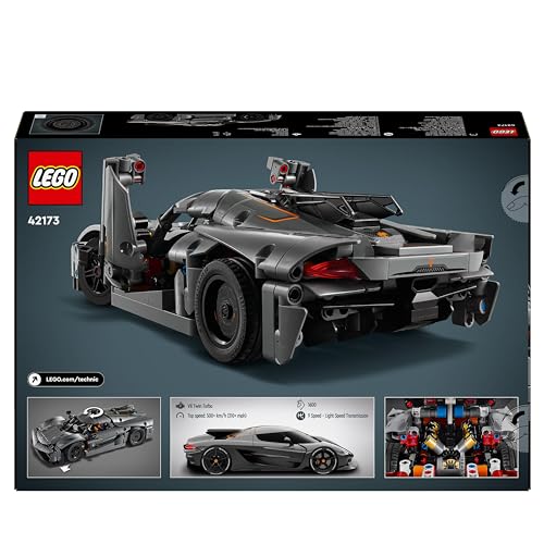 LEGO Technic Koenigsegg Jesko Absolut Supersportwagen in Grau, Bauspielzeug für Jungen und Mädchen, Spielzeugauto für Kinder, Geschenk für Autofans, Dekoration für das Kinderzimmer 42173