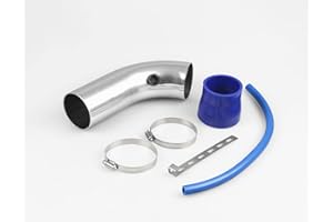 LPFIDI 3 Inch Universal Aluminum Cold Air Intake System Filter Car Truck Turbo Piping Silver