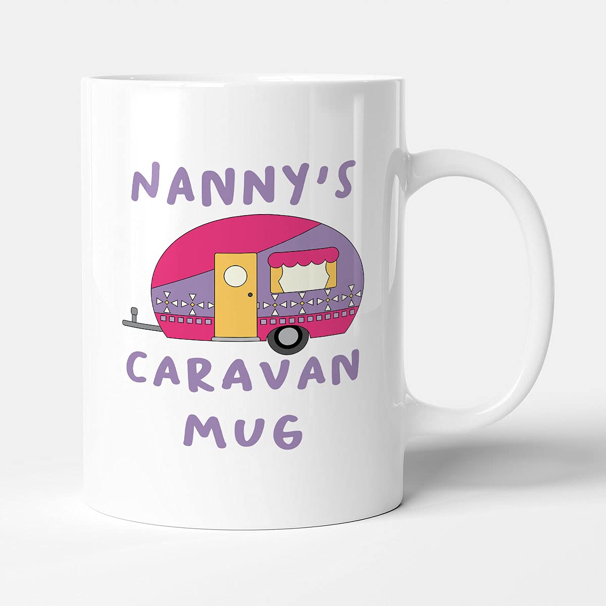 Victorian Printing Co - Nanny's Caravan Mug - Purple Camper Birthday Gift Mug, Ceramic, 11fl.oz.