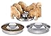 Puppy Bowls for Litter, 2 Puppy Food Bowl, Stainless Steel Puppy Feeding Bowls, Puppy Mush Bowl,11.5'', Food Feeding Puppy Weaning Bowl for Small Medium Large Pets, Puppy Feeder Bowl, Puppy Saucer