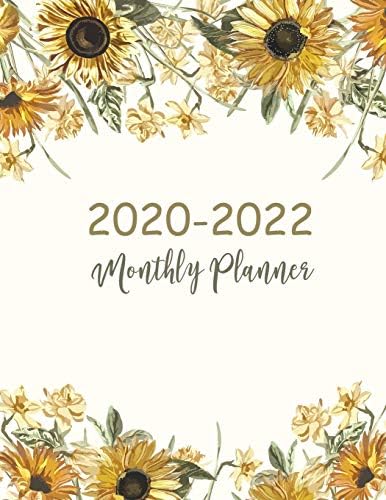 2020-2022 Monthly Planner: Sunflower Cover | 2020-2022 Three Year Planer with Holidays | Agenda Yearly Goals Monthly Calendar 36 Months | Academic ... 36-Month Calendar Jan 2020 to Dec 2022) Paperback – June 1, 2019