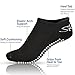 Skyba Non Slip Socks for Women - Grips for Barre, Pilates, Yoga, Hospital, Labor [Mesh Washing Bag] (Medium, 2 Pairs- Black)