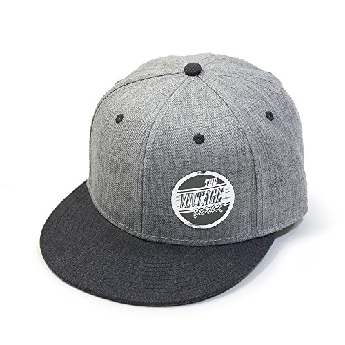 Premium heather wool blend flat bill adjustable snapbac…
