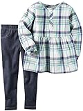 Carter's 2-Piece Plaid Poplin Top and Jegging Set
